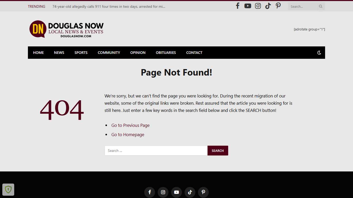 Page not found – Douglas Now